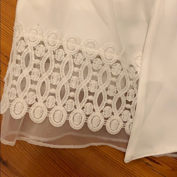 16. Gianni Bini White Skirt with front Tie - Picture 3 of 10